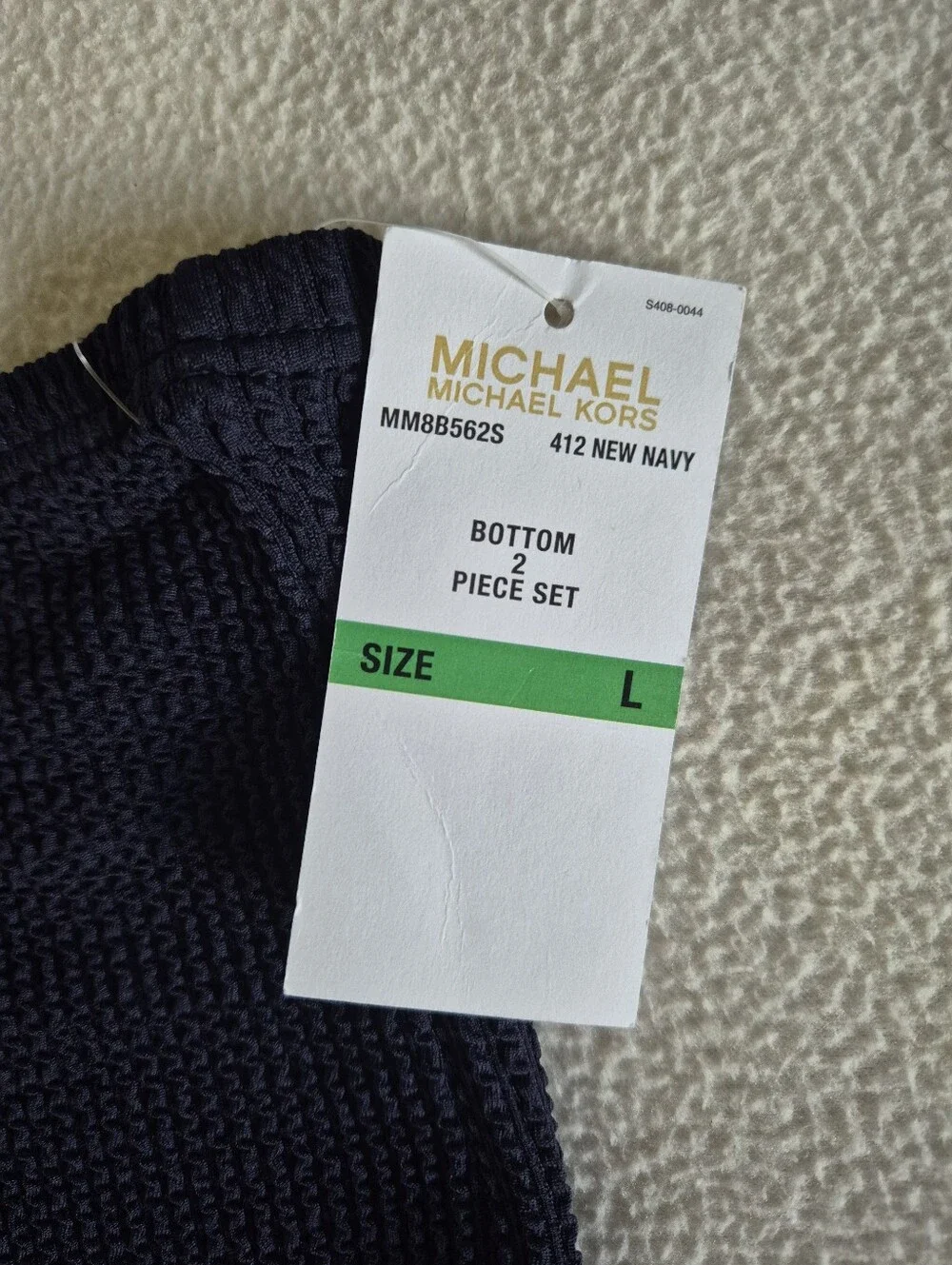Michael Kors Navy Textured  Mini Skirt, size L (Bottom Piece from 2 -Piece Set)